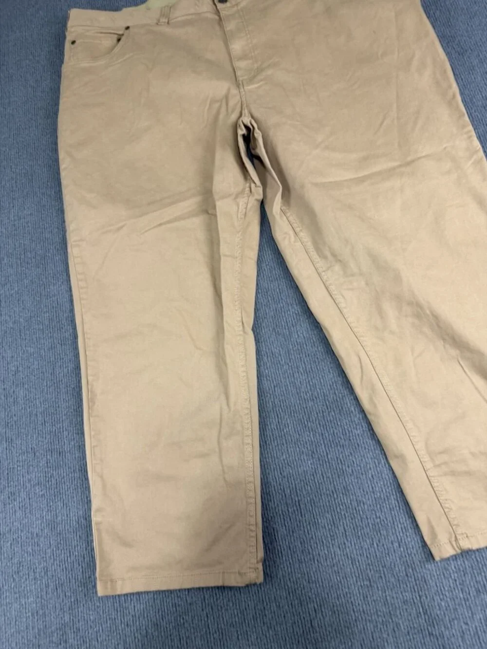 HB Mens Continuous Comfort Waistband Khaki Pants 50W 28L